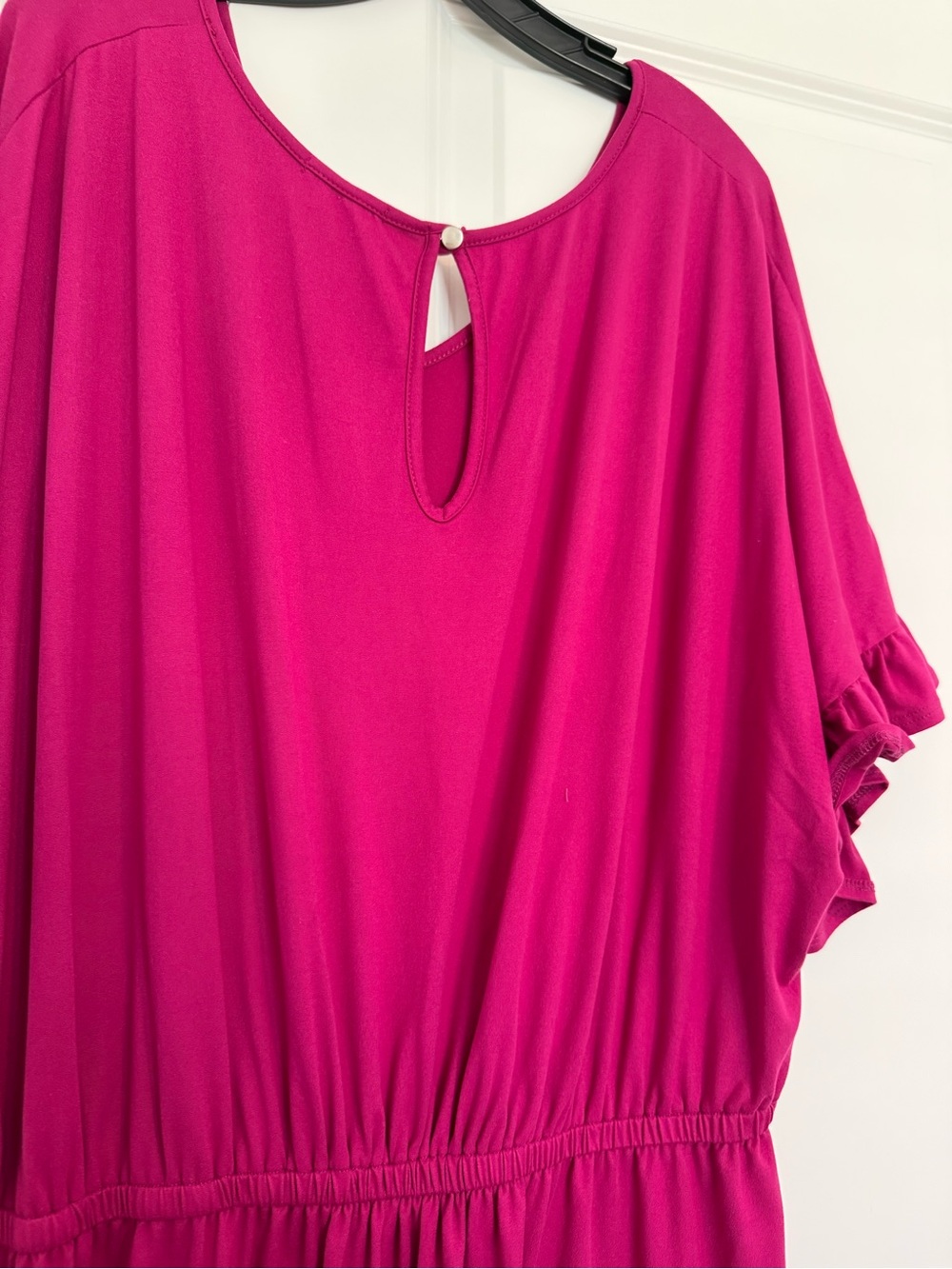 Chic Soul Magenta Ruffle Romper - Picture 6 of 6